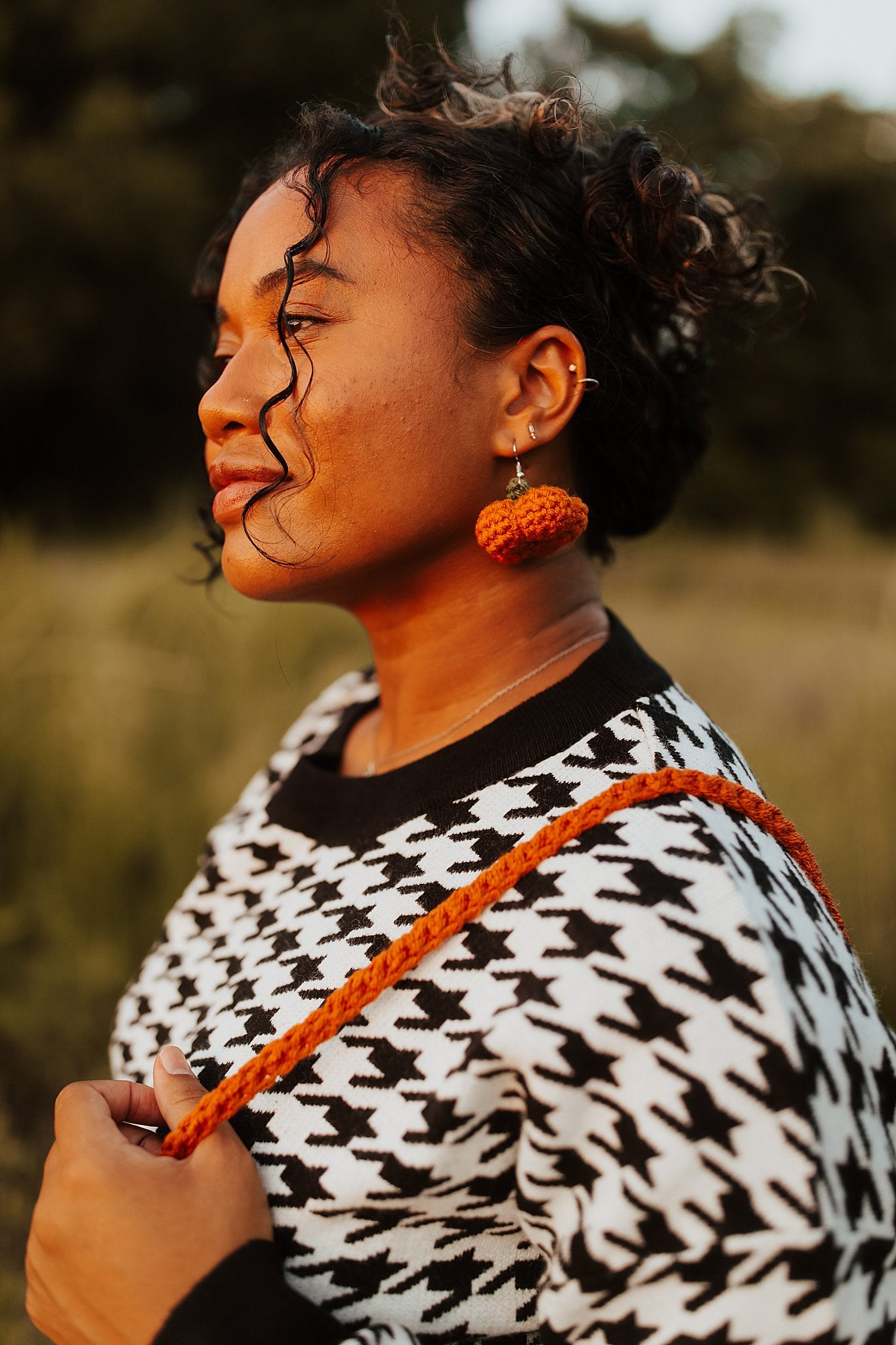 Pumpkin Crochet Earrings (3 Colors)