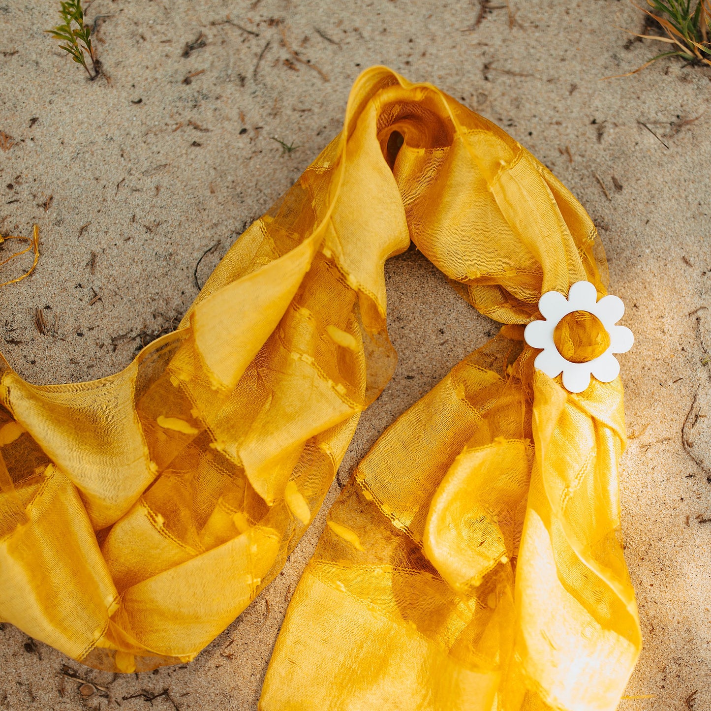 Handwoven Mustard Scarf