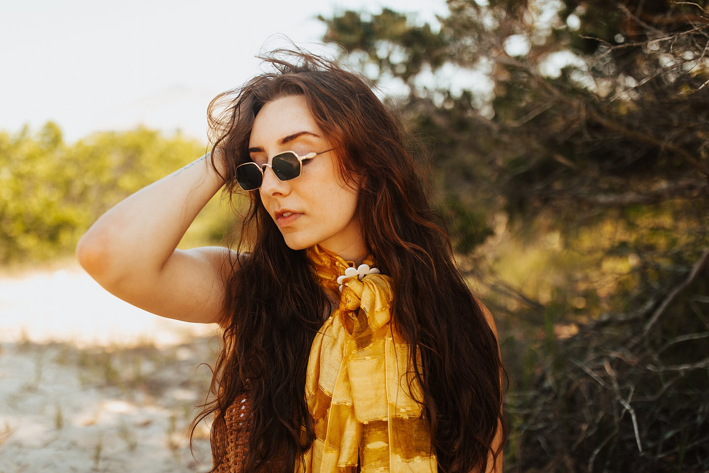 Handwoven Mustard Scarf