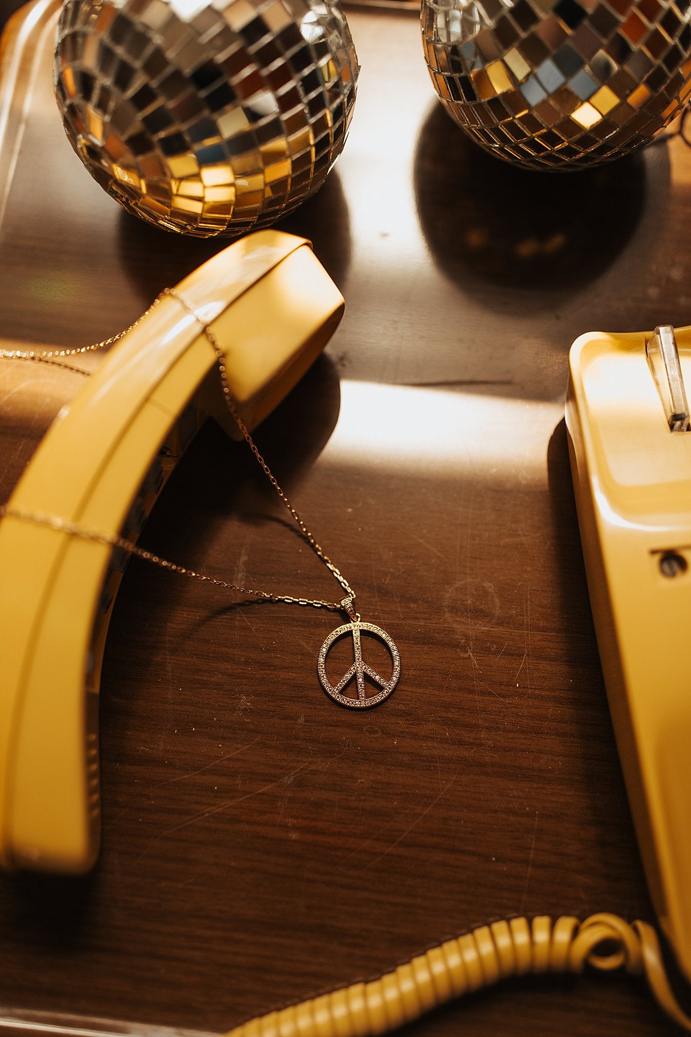 Peace Rhinestone Necklace