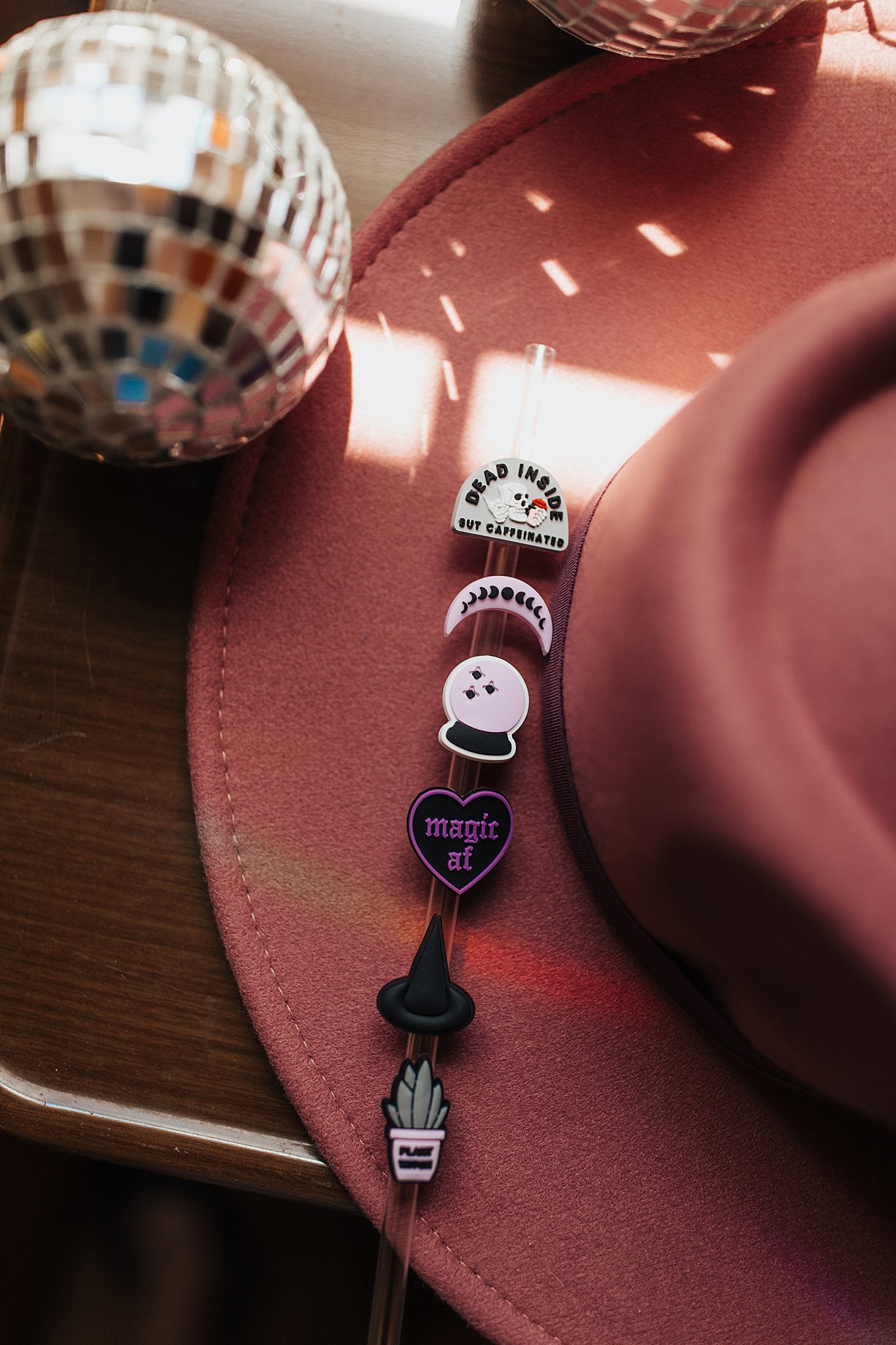 Witchy Straw Charm (Set of 5)