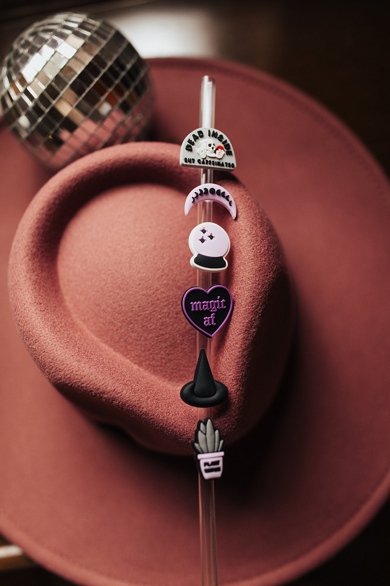 Witchy Straw Charm (Set of 5)