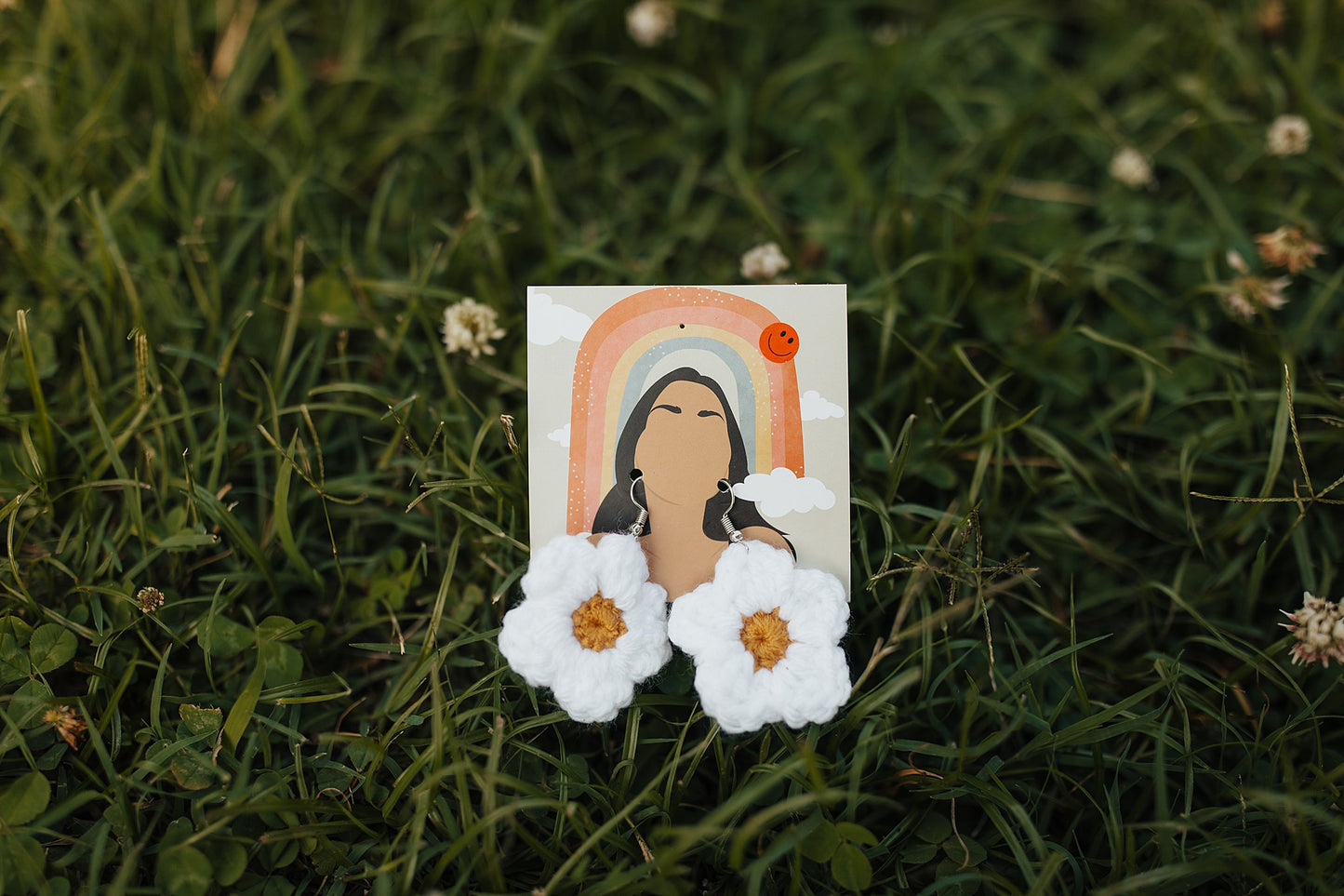 Daisy Crochet Earrings