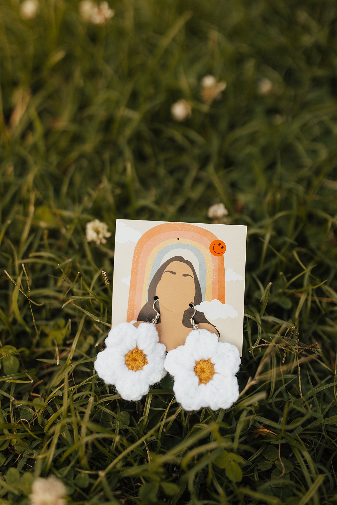 Daisy Crochet Earrings