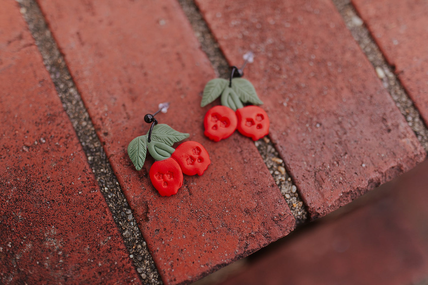Cherry Skull Dangles