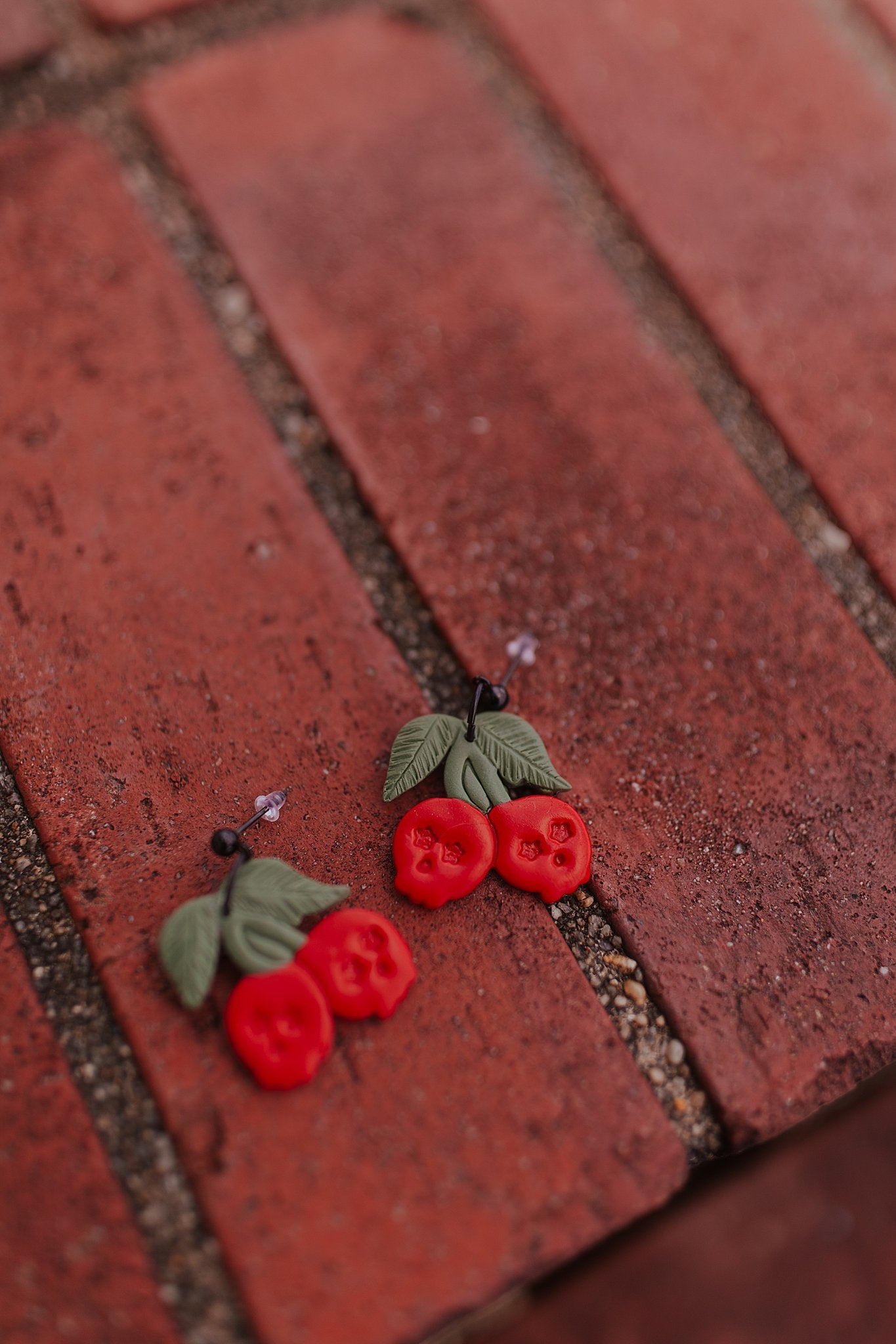 Cherry Skull Dangles