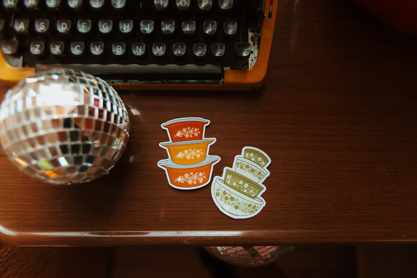 Vintage Gold Butterfly Pyrex Casserole Dish Sticker