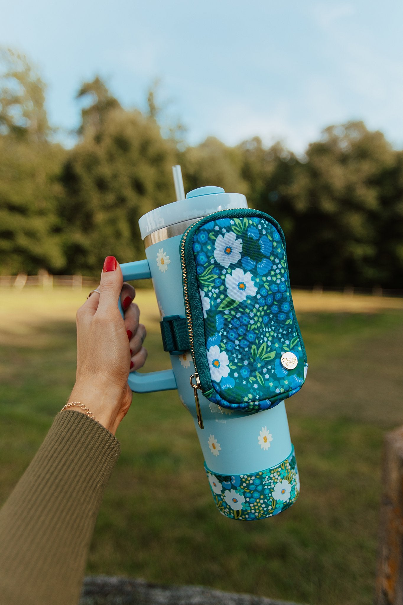 No-Slip Tumbler Boot - Sweet Meadow Green Blue