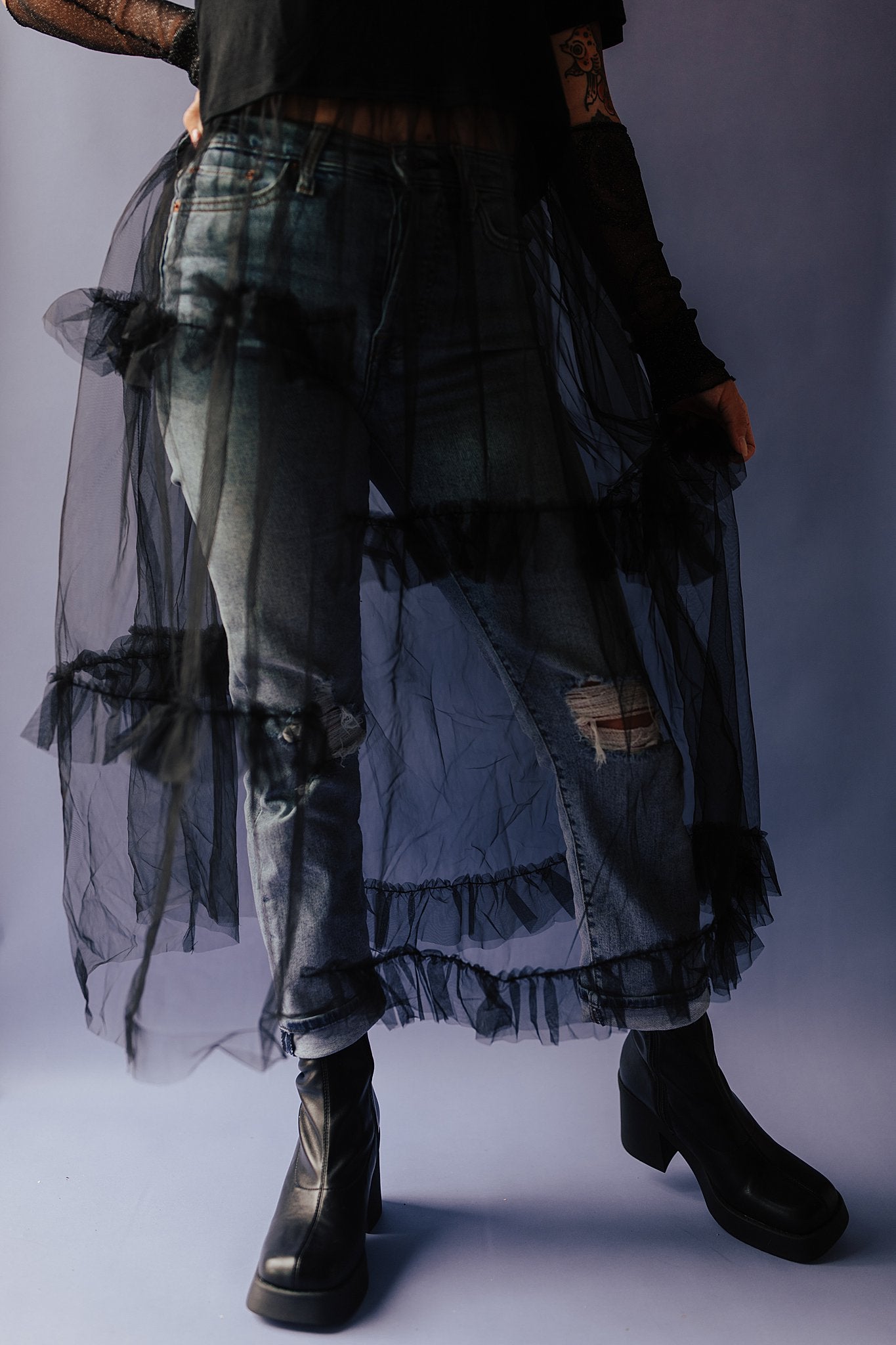 Moira Tee Shirt Tulle Maxi