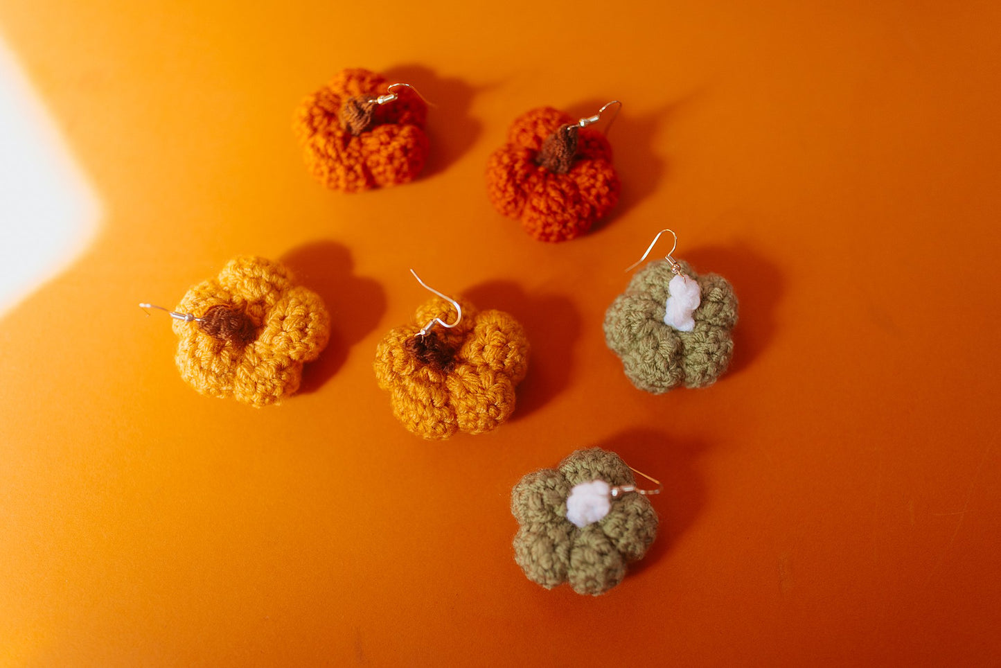 Pumpkin Crochet Earrings (3 Colors)
