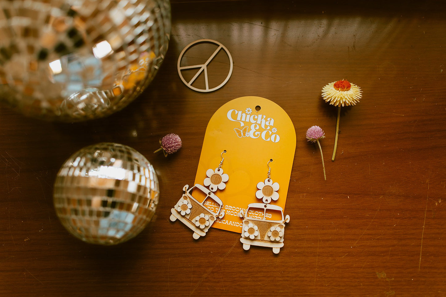 Chicka Van Wood Earrings