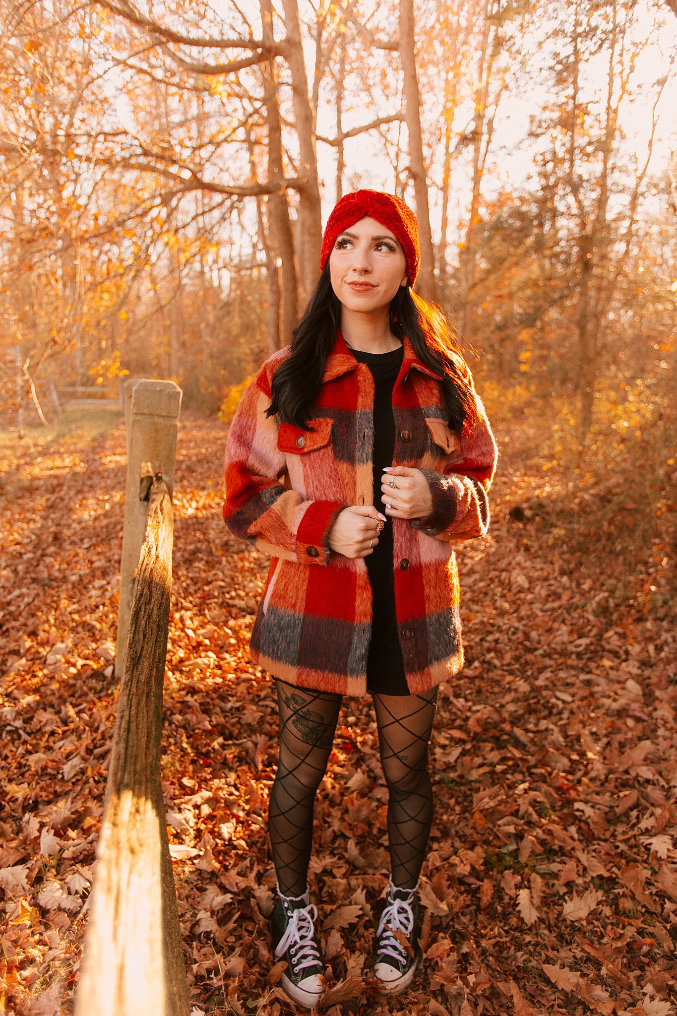 Fall Gingham Coat