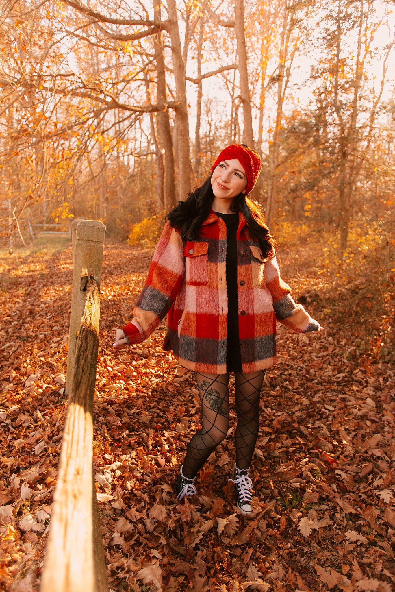 Fall Gingham Coat