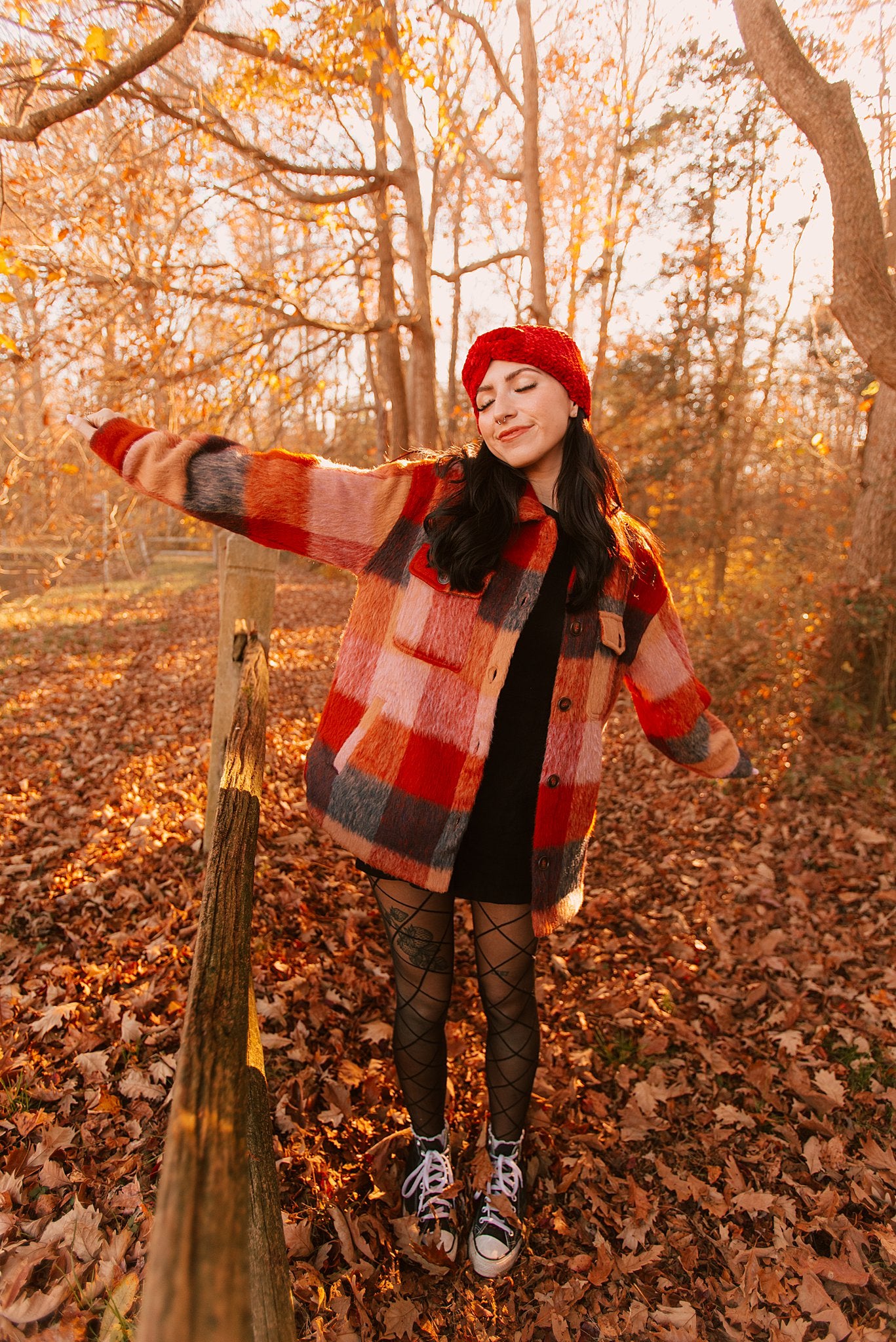 Fall Gingham Coat
