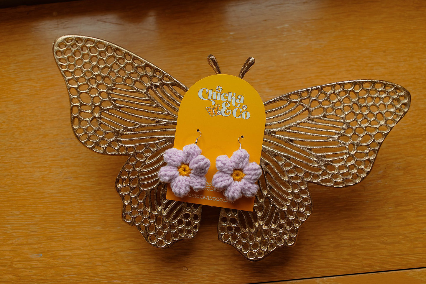 Flower Power Dangles Purple