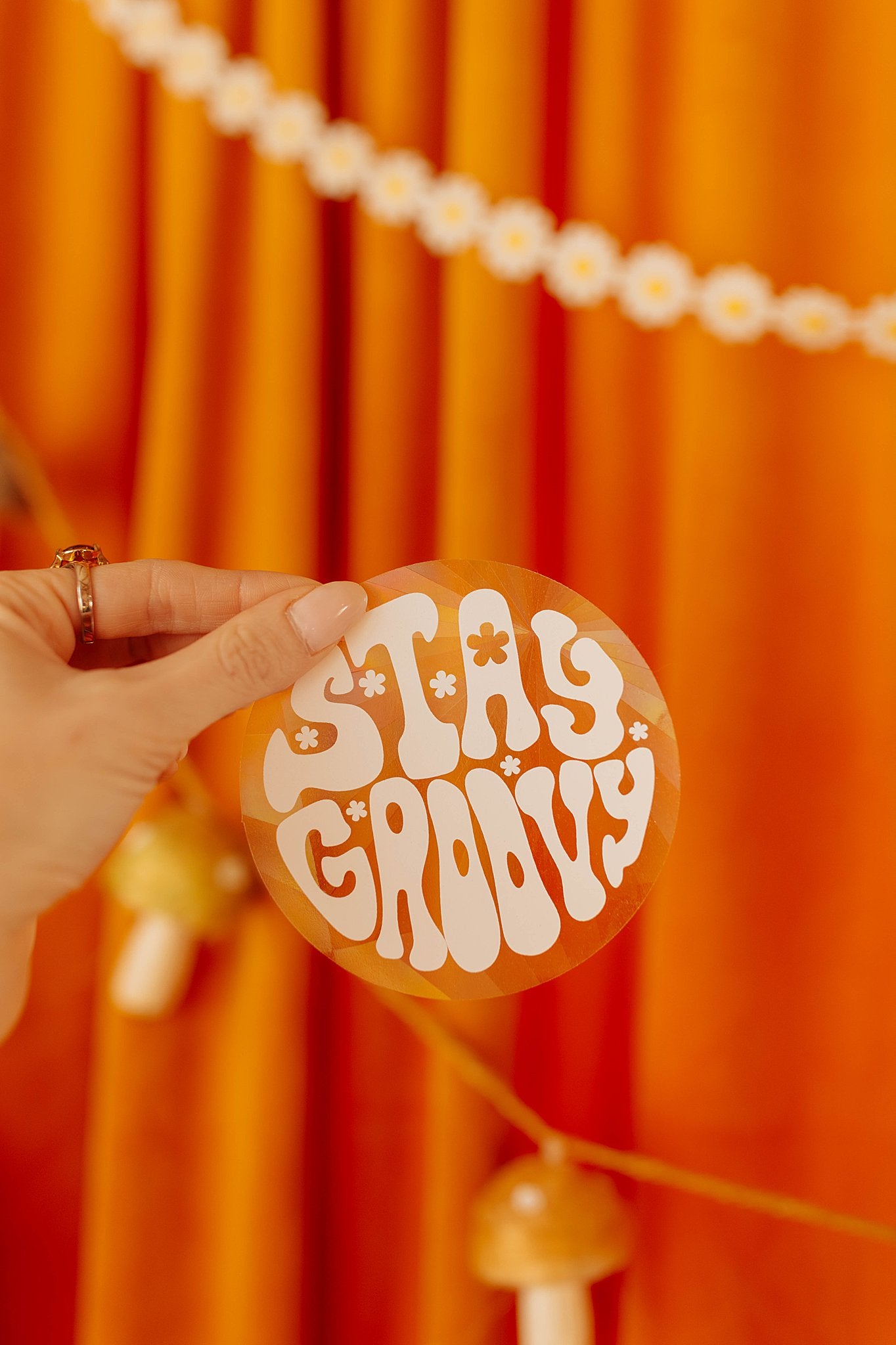 Stay Groovy Suncatcher Decal