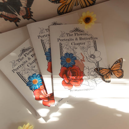 The Flowers, Portraits, and Butterflies Coloring