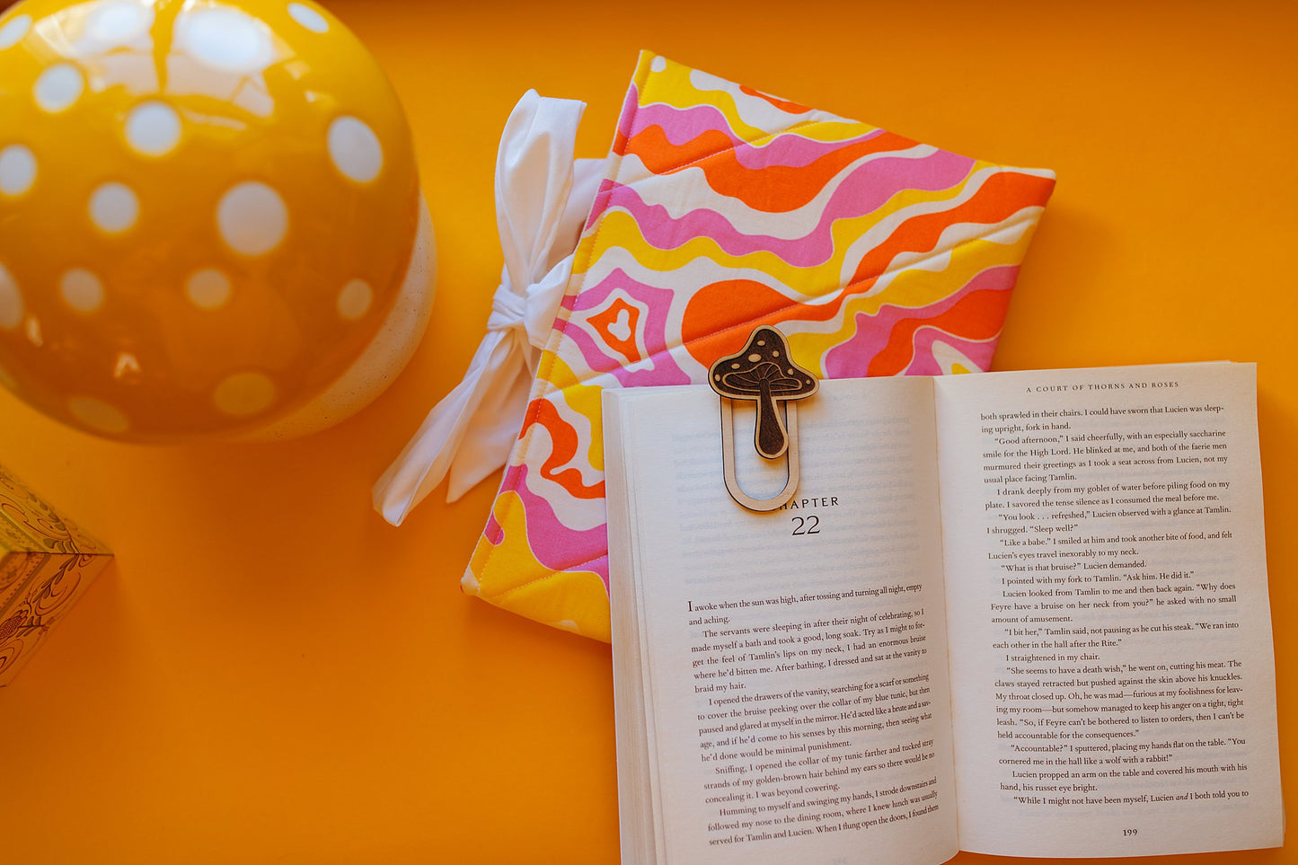 Swirl Bow Book Sleeve