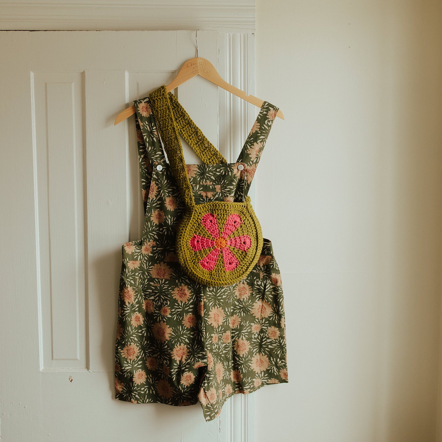 Vintage Flower Blossom Shortalls S-XL