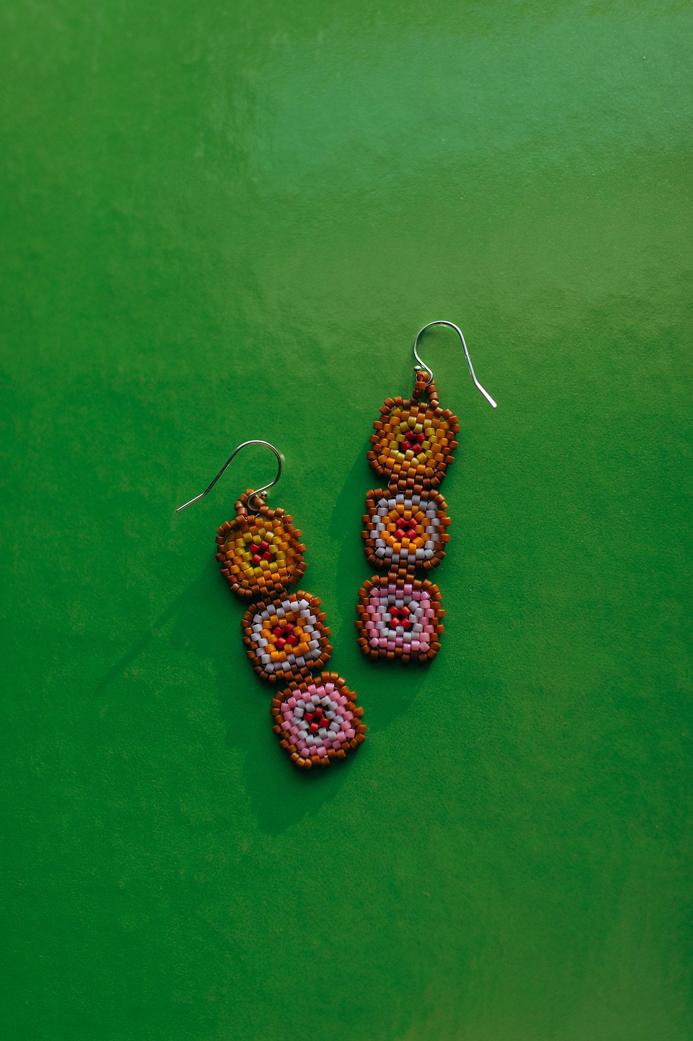 Granny Square Bead Earrings