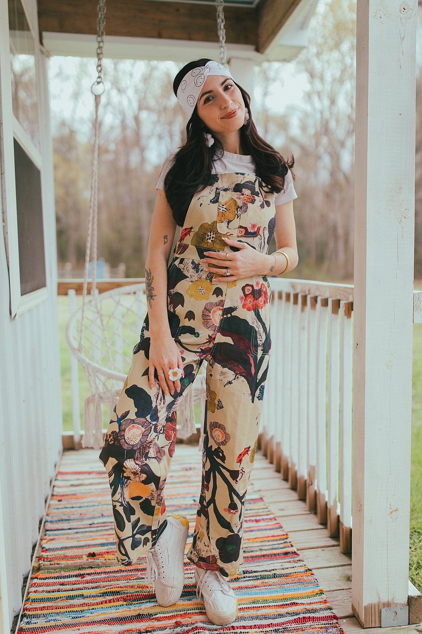 Floral Gardening Overalls S-XL