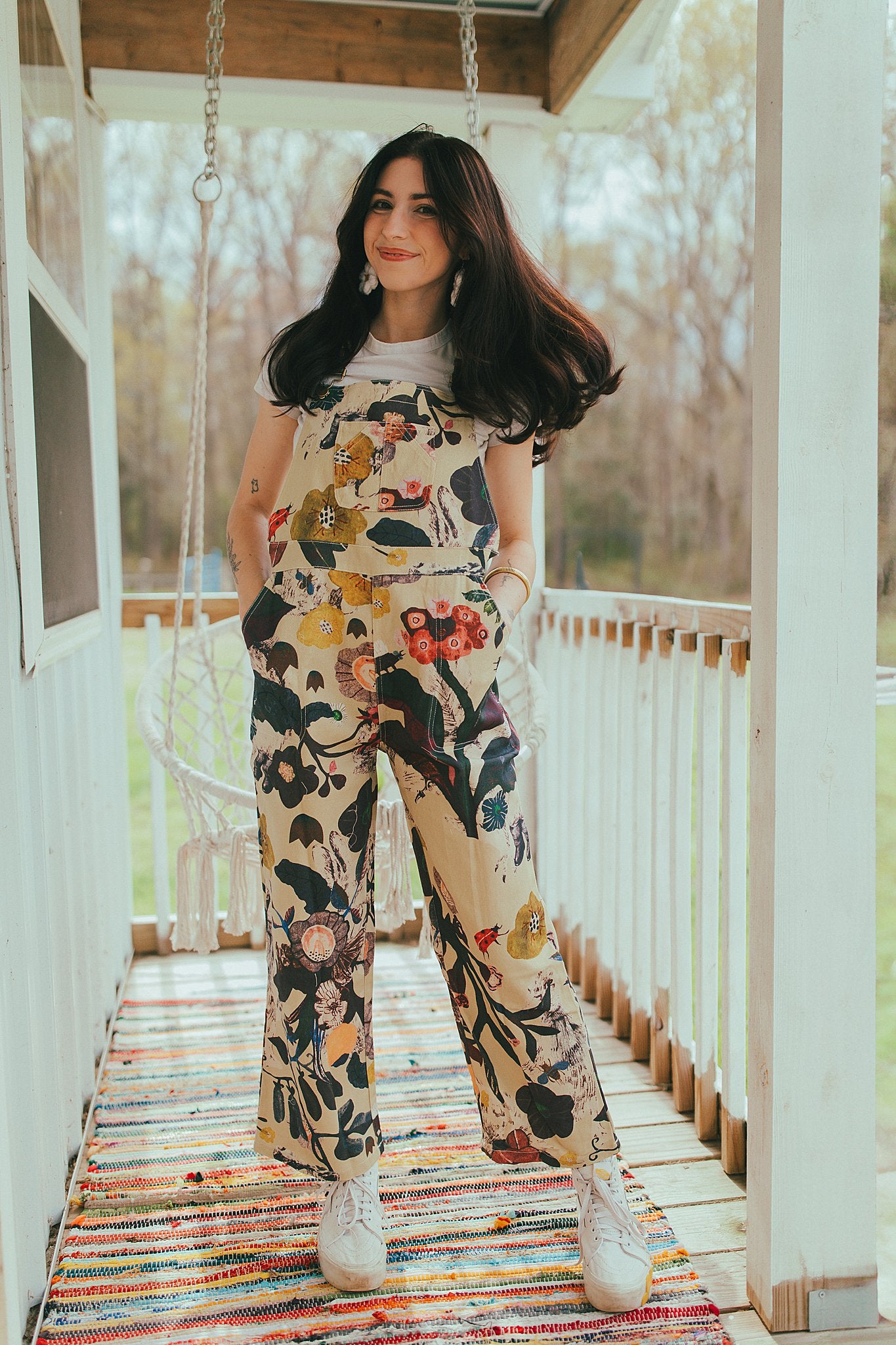 Floral Gardening Overalls S-XL