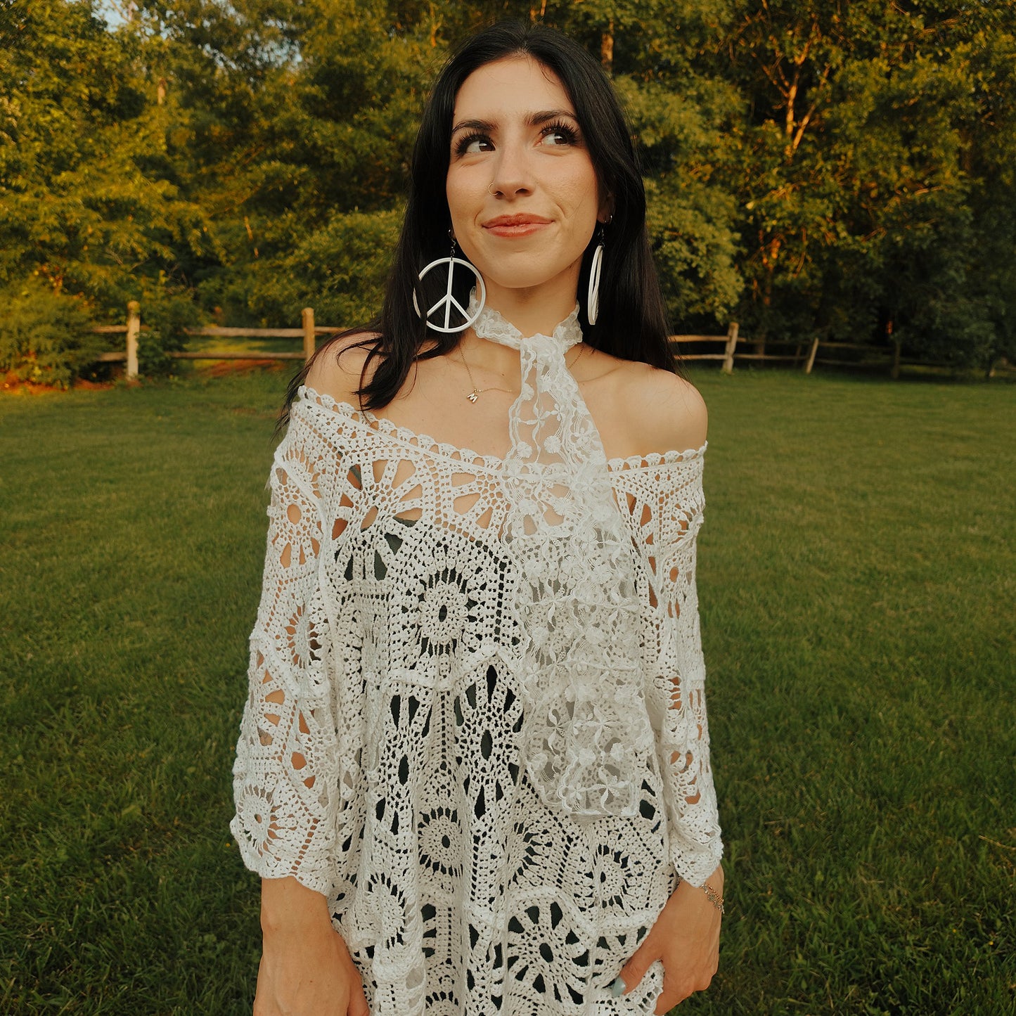 Lace Boho Crochet Dress