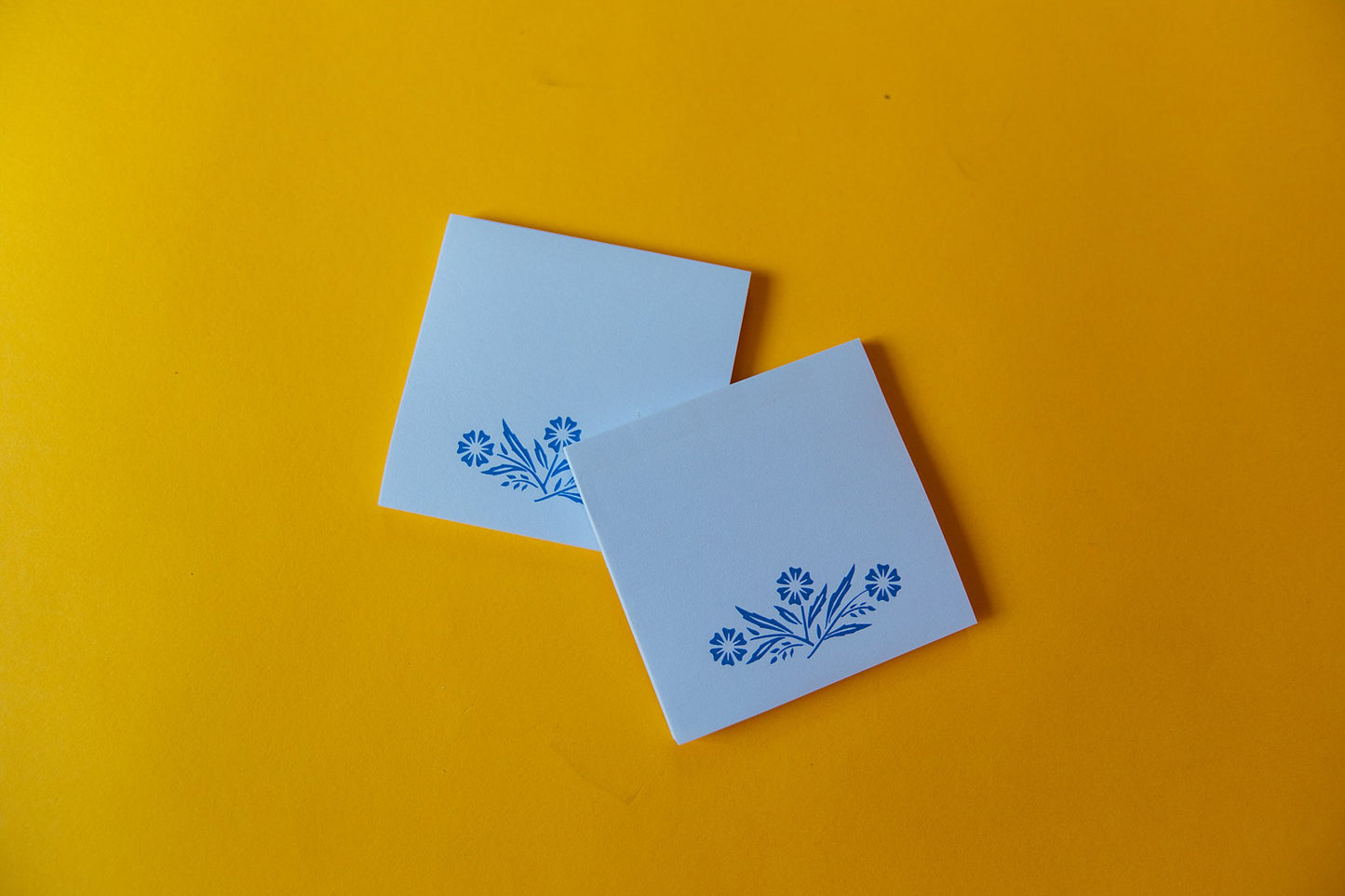 Blue Floral Sticky Notepad