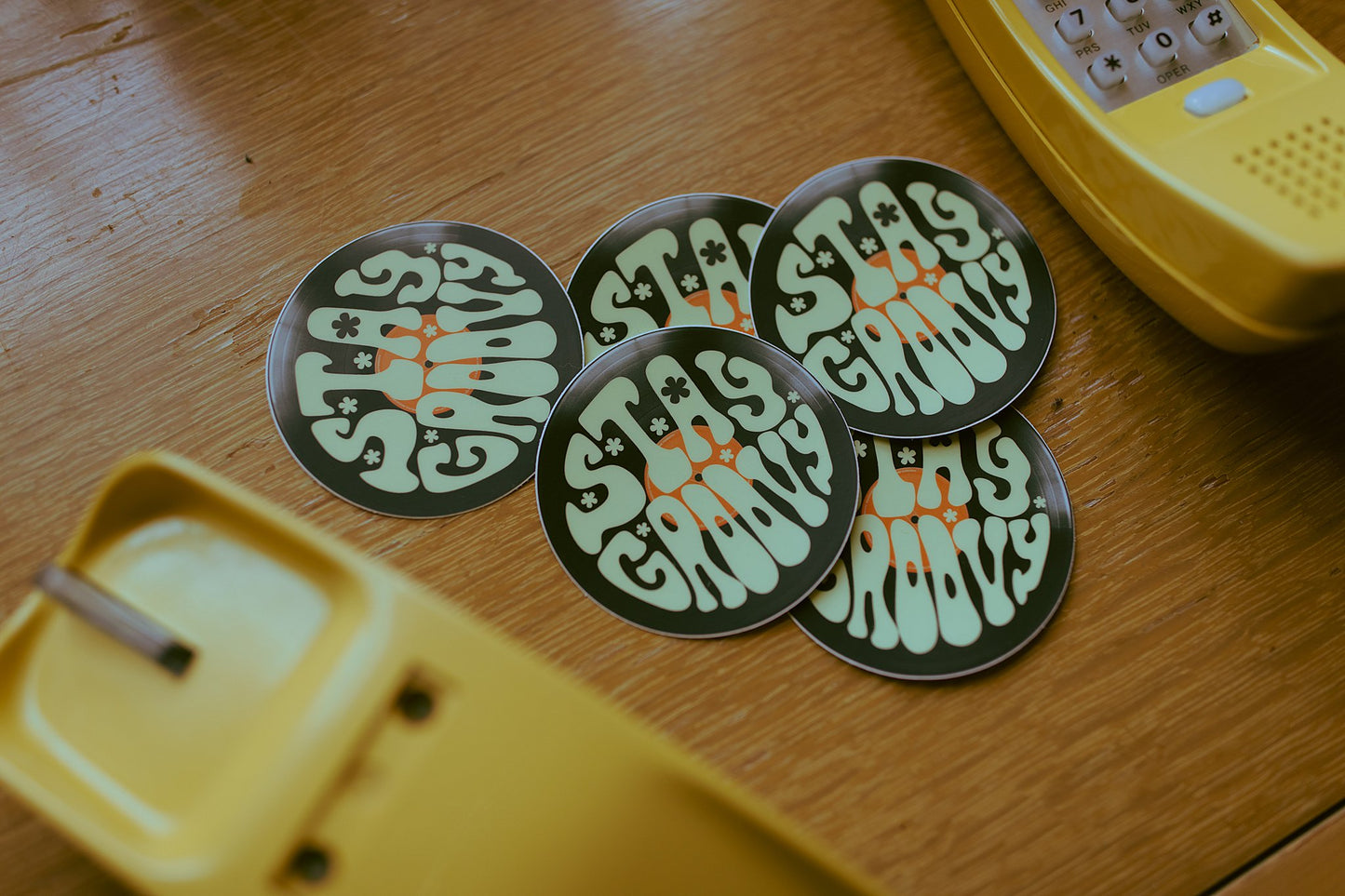Stay Groovy Sticker Record