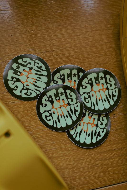 Stay Groovy Sticker Record