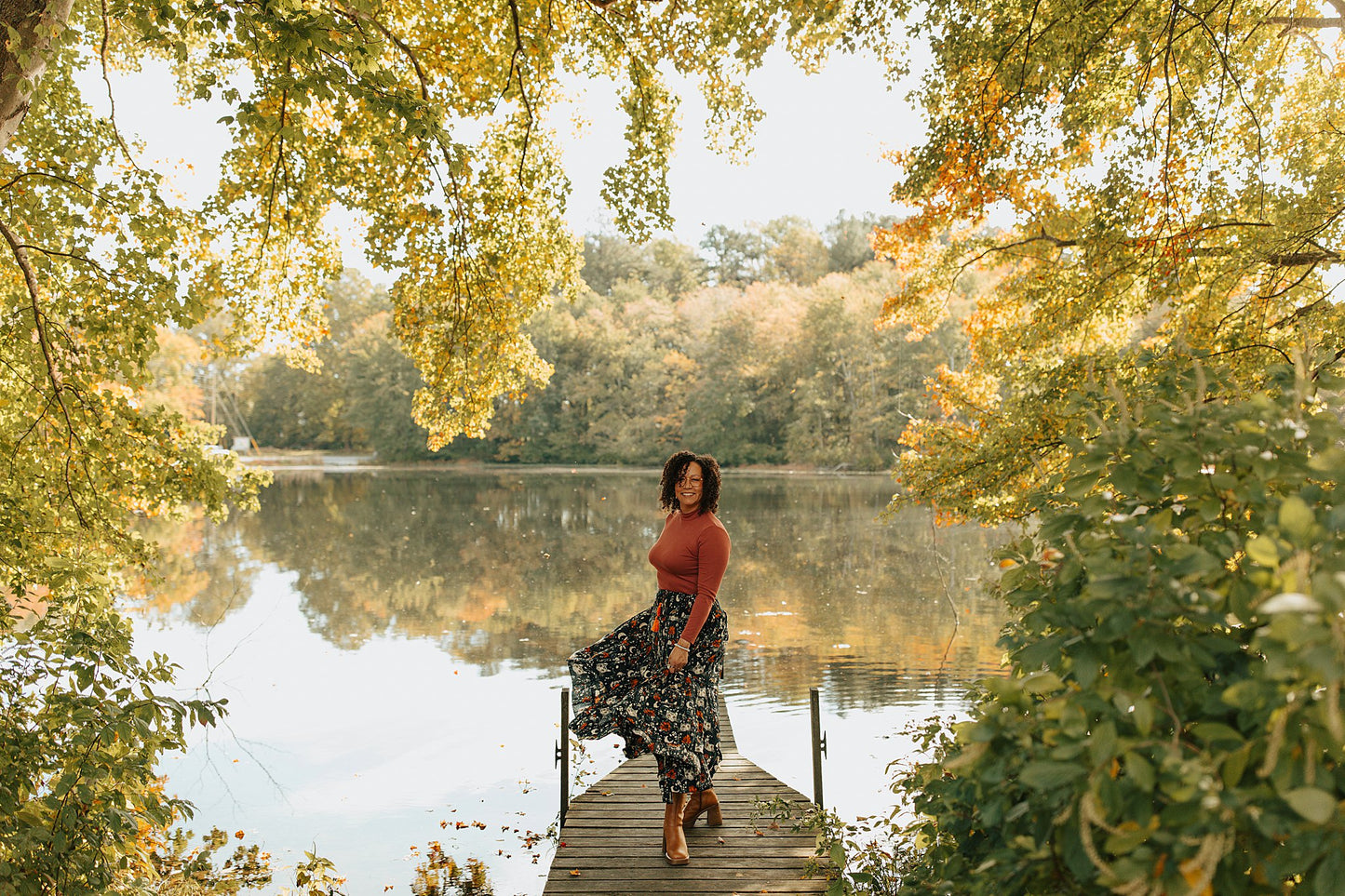Celestial Cat Skirt Navy