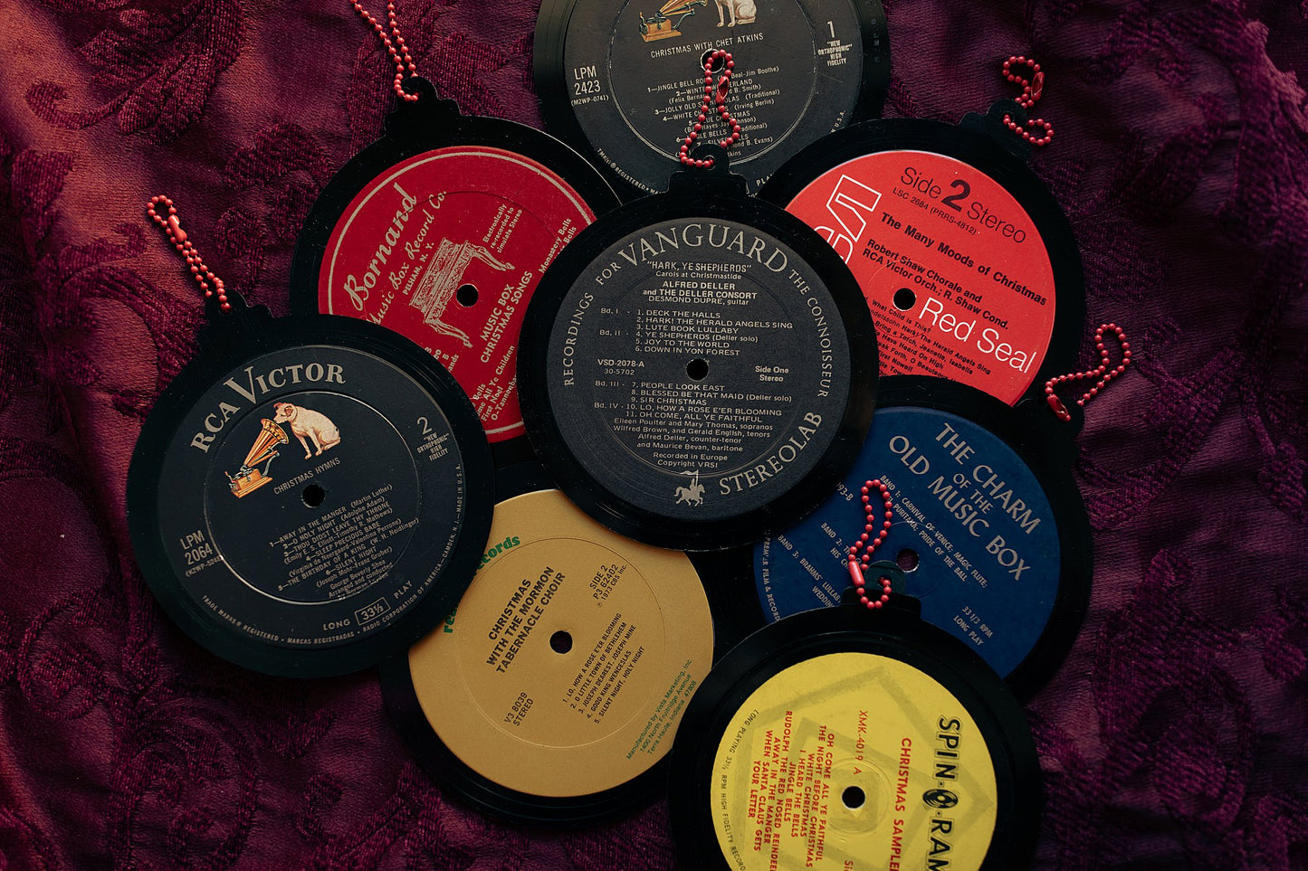 Vinyl Record Ornament (Set of 2)