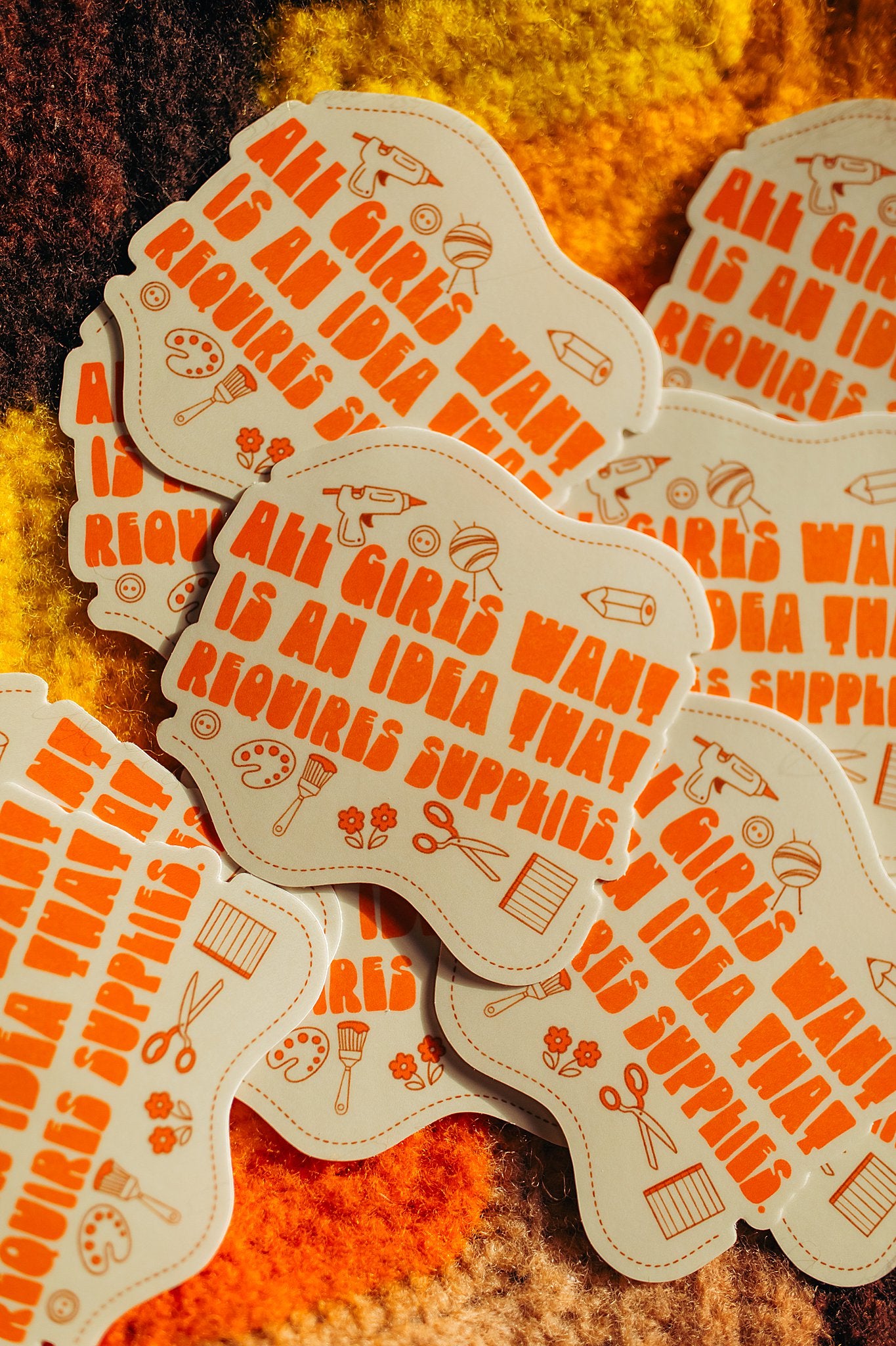 All Girls Want Are Supplies Vinyl Sticker