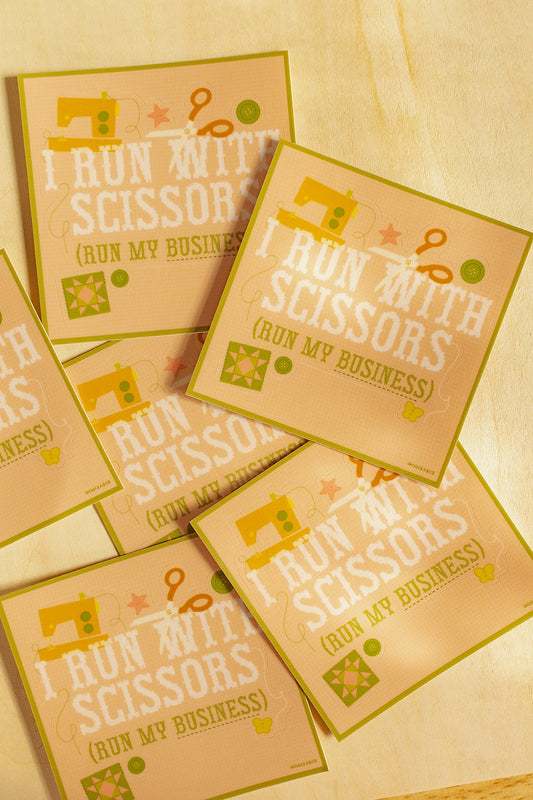 I Run with Scissors Vinyl Kiss-Cut Sticker