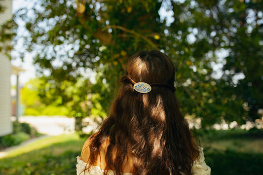 Cornflower Retro Floral Hair Clip