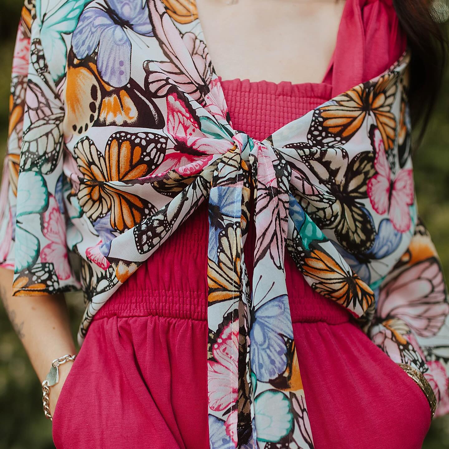 My Darling Valentina Front Tie Blouse