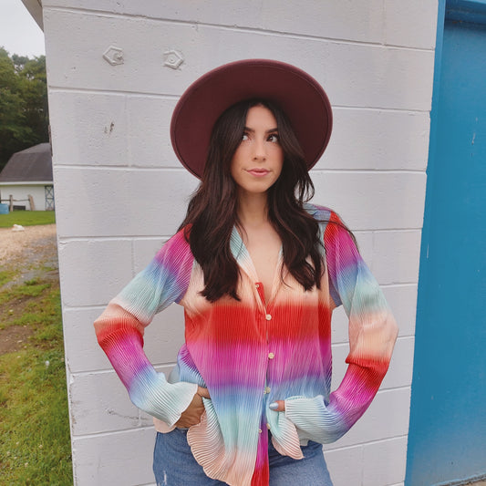 Sunset Ombré Flowy Top