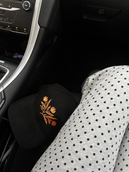 Retro Pumpkin Embroidered Cap Preorder Aug 25