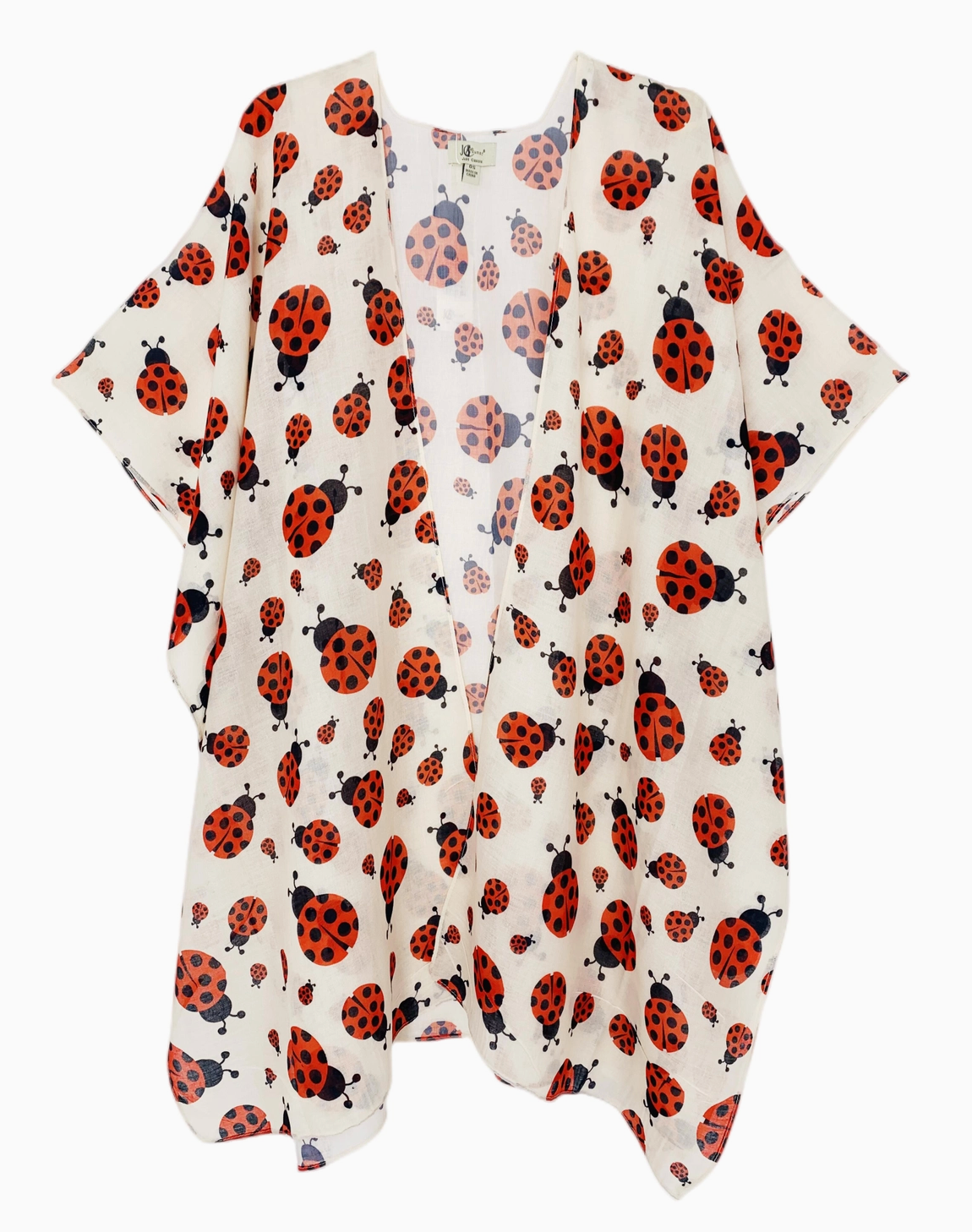 Beige-Red Ladybug Duster