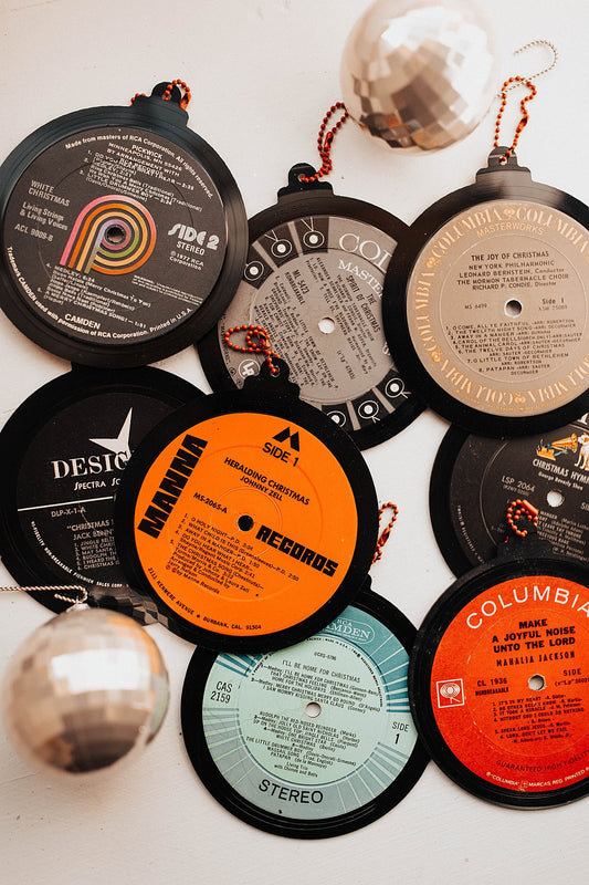 Vinyl Record Ornament (Set of 2)