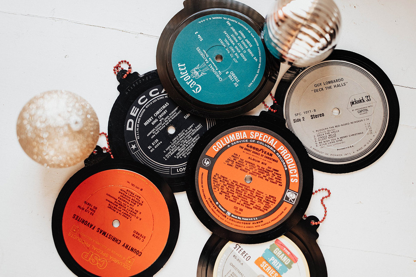 Vinyl Record Ornament (Set of 2)