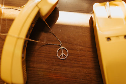 Peace Rhinestone Necklace