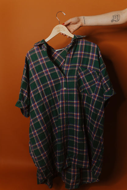 Rad Plaid Dress Green S-2XL