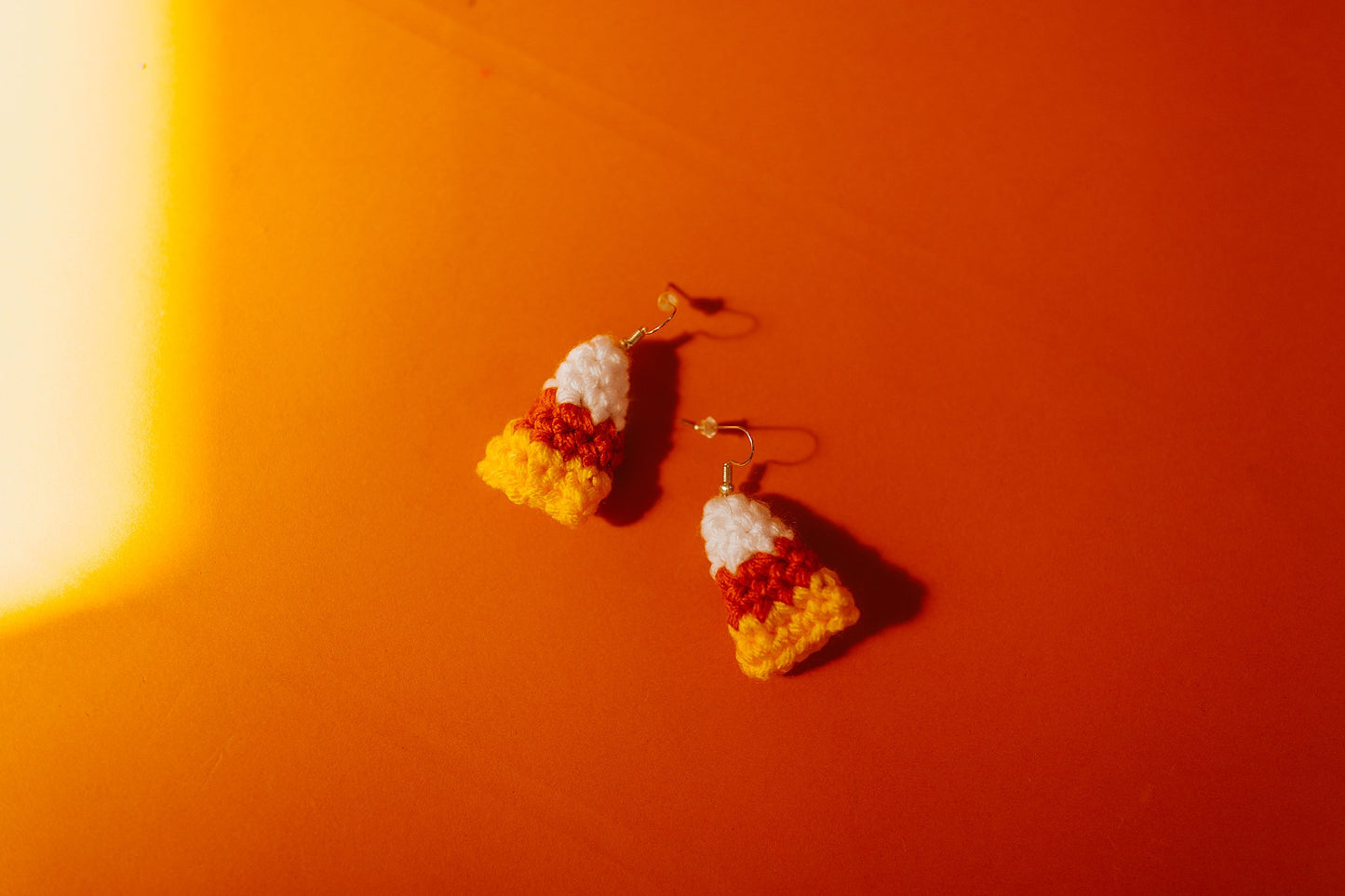 Candy Corn Crochet Dangles