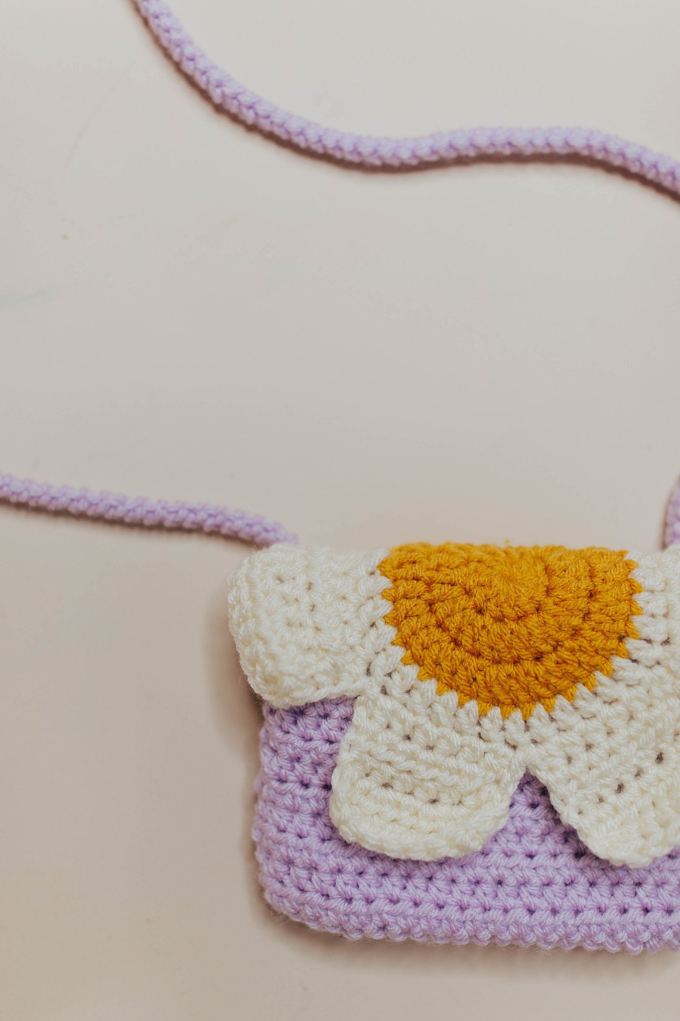 Daisy Crochet Bag Purple