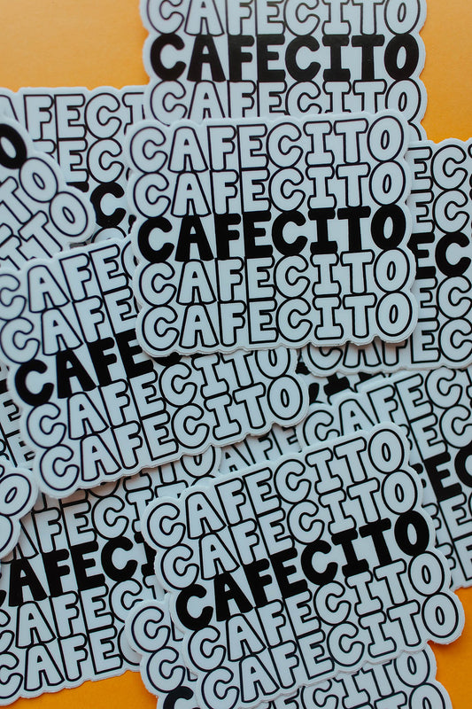Cafecito Black Sticker
