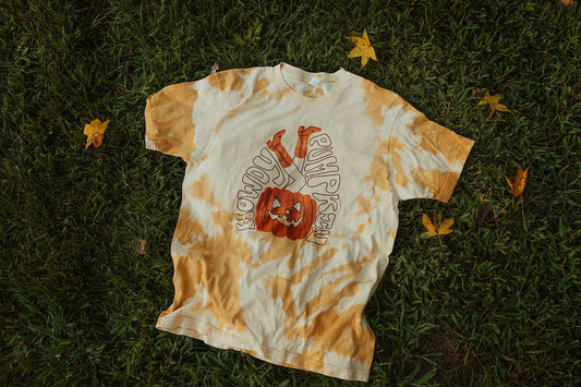 Howdy Pumpkin Mustard Bleach Tee S-Plus