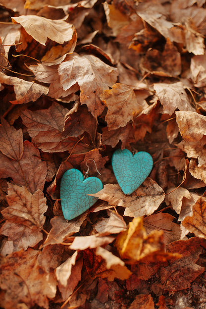 Turquoise Heart Earrings