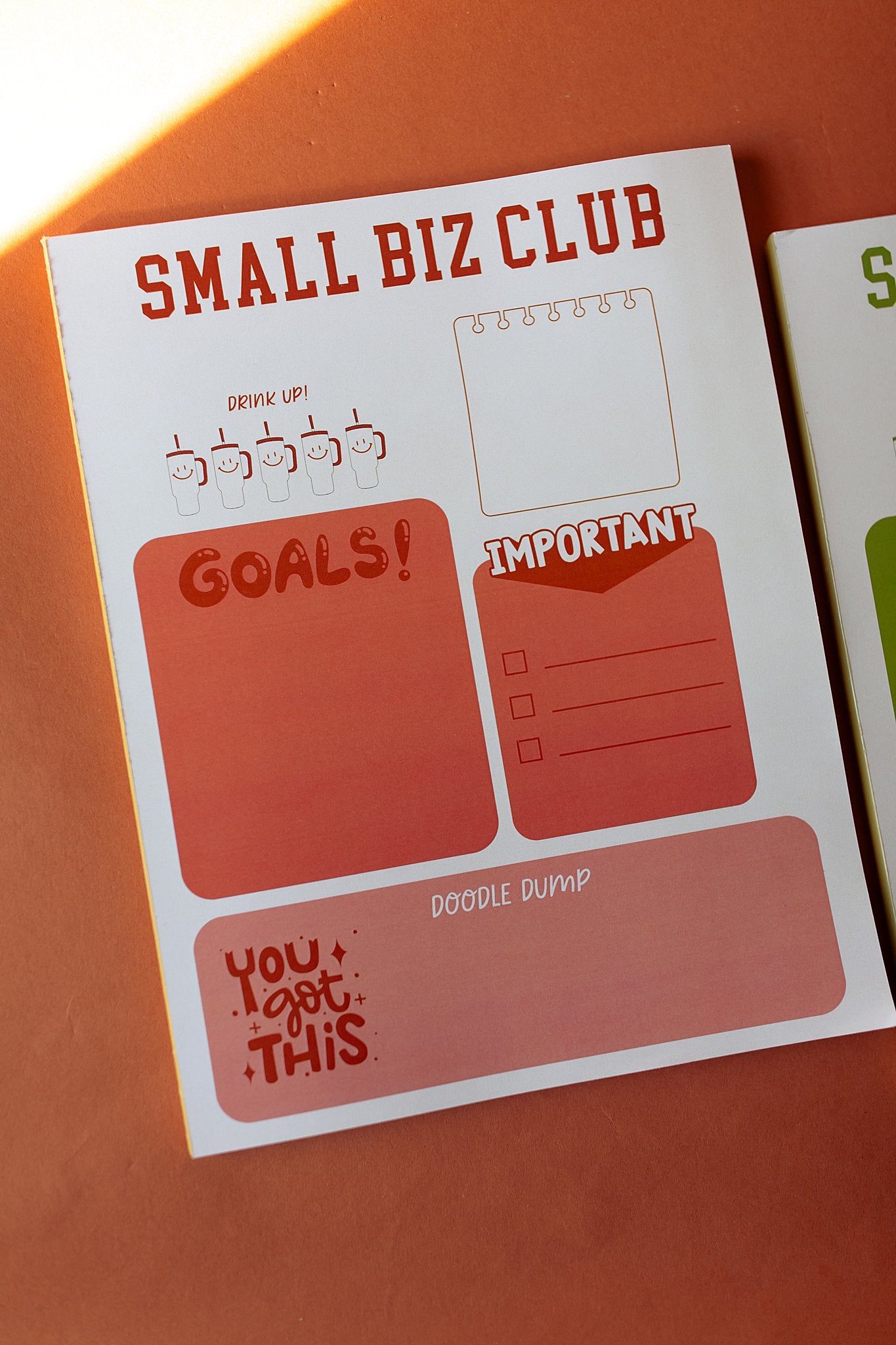 Small Biz Club Notepad Red