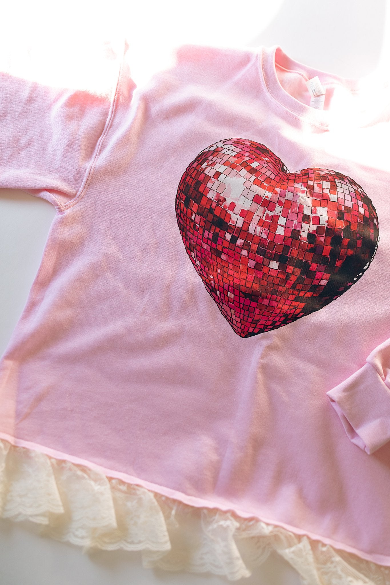 Disco Heart Up-cycled Crews